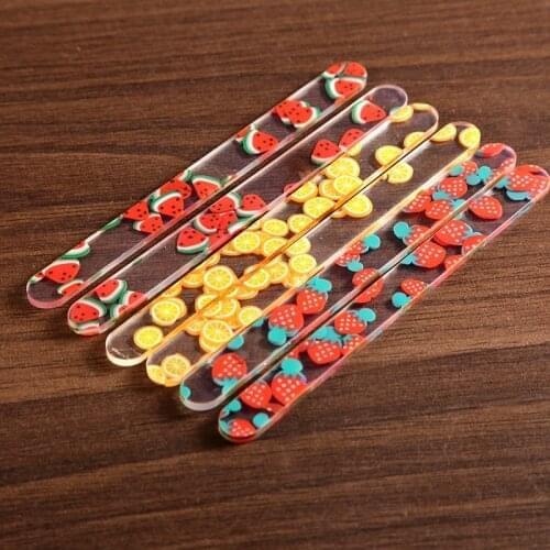 Fruit acrylic Ice Cream Sticks Popsicle Stick Kids Crafts DIY Handmade Making Crafts Baby Shower Kis Gift