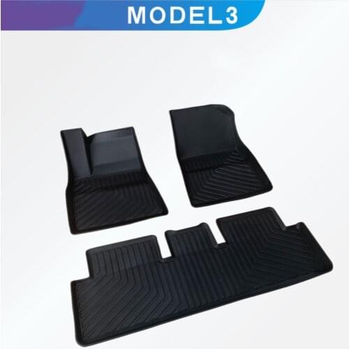TPE Special Rubber Car Floor Mats for Tesla MODEL 3 No Odor Rear and Front Boot Carpets Carpet Waterproof