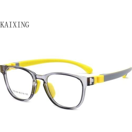 KAIXING Ultralight TR90 Flexible Soft Frame Children glasses Kids Anti-Blue Light Protective Eye Plane mirror Eyeglasses TRD-06