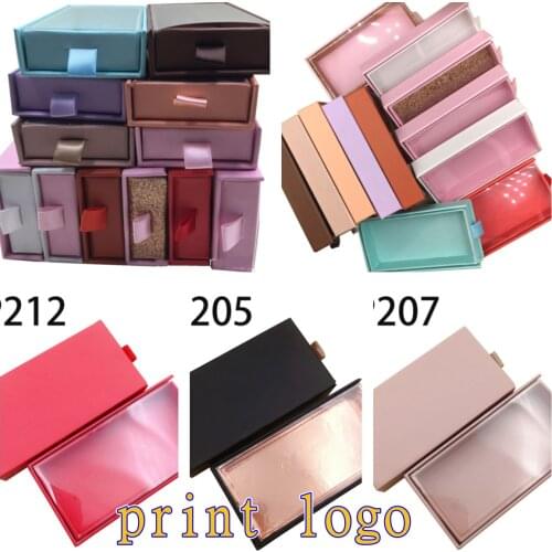 Wholesale eyelash packaging box lash boxes packaging custom logo faux cils 25mm mink eyelashes magnetic drawer case bulk vendors