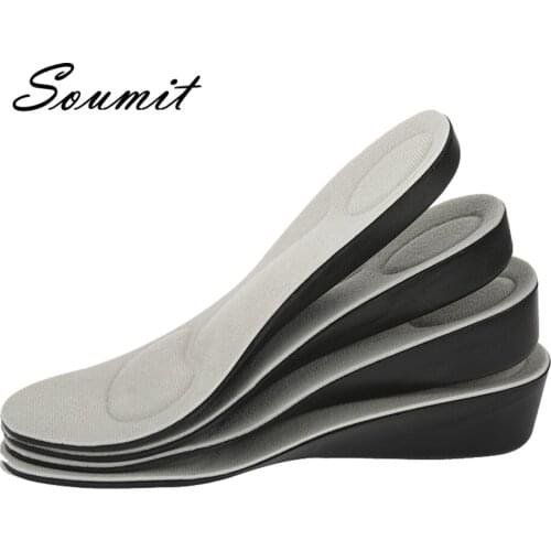 PU Height Increase Insole Flat Foot Arch Support Orthopedic Shoes Inserts Cushion Comfort Memory Foam Shock Absorption Insoles