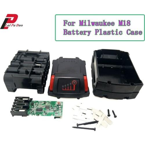 M18 Li-ion Battery Plastic Case with Charging Protection Circuit For Milwaukee 18V M18 48-11-1815 6.0Ah PCB Board Kit