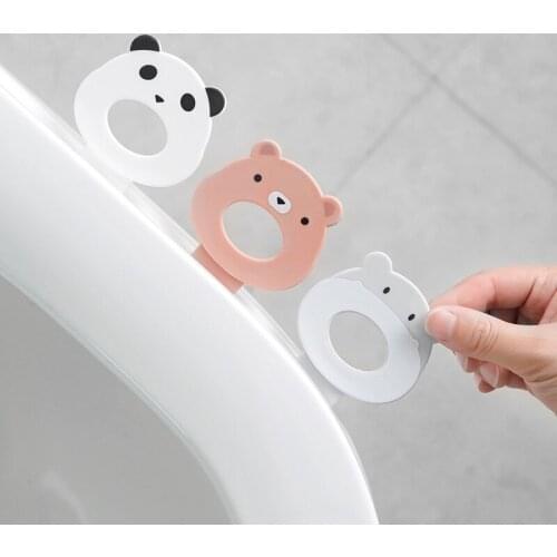 2Pcs CratoonToilet Seat Lifter Closestool Cover Toilet Seat Cover Lift Handle Toilet Seat Cover Lifter Bathroom Supplies