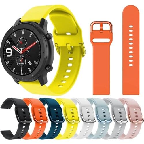Watchband For Xiaomi Huami Amazfit Smart Watch Silicone Wrist Strap Band For Amazfit Bip GTR 47mm 42mm GTS Pace Stratos Bracelet