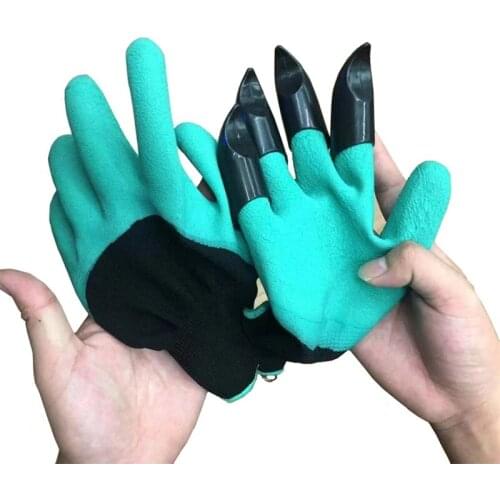 Garden Gloves With Claws 4/8 Hand Claw Rubber Gloves Gardening Digging Planting Durable Waterproof Work Glove Outdoor Gadgets