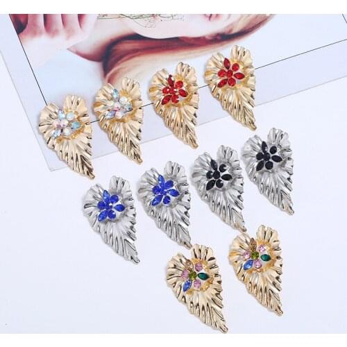 Heart flower earrings bridesmaid gift punk christmas gift for women jewelry 2020 halloween statemen trose gold earrings Large