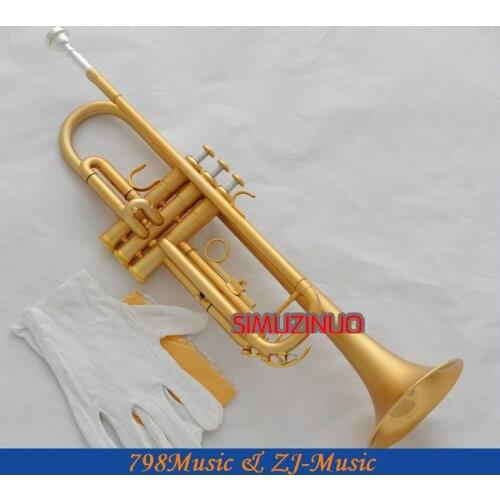 High Grade Satin Gold Plated Trumpet Horn Bb Keys Monel Valve With Case