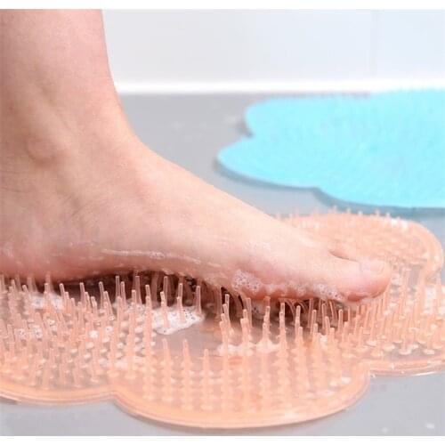 1pc Silicone Bathroom Mats Bath Artifact Back Massage Cushion Sole Non-slip Massage Pad Foot Wash Bathroom Mat