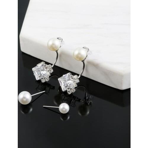 10pcs White Ivory Charm ABS Pearl Beads Charm Stud Earring Back Stoppers Ear Post Nuts Plugging For Jewelry Making DIY Earring