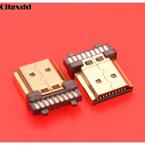 19 pin HDMI Male Plug Connector Gold-plating HDMI Sockect repair replacement Soldering A type