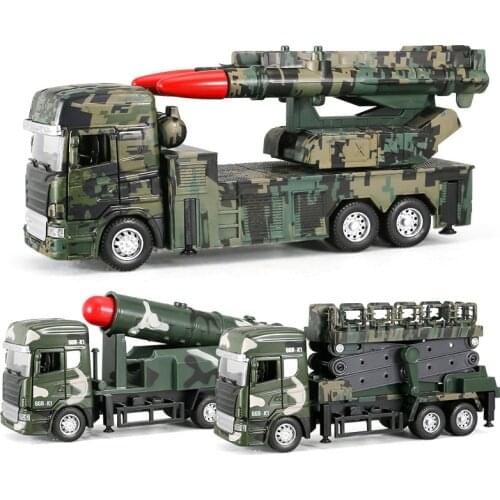 21cm Sound & Light Military Trucks Model Pull Back Alloy Diecast Vehicle Educational Collectible Toy Cars for Boys Children Y182