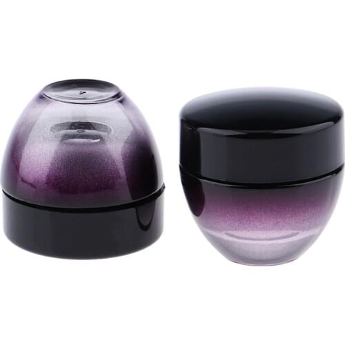 2x15g Violet Glass Refillable Cosmetic Jars Empty Face Cream Lip Balm Pot Storing Face & Hand Creams