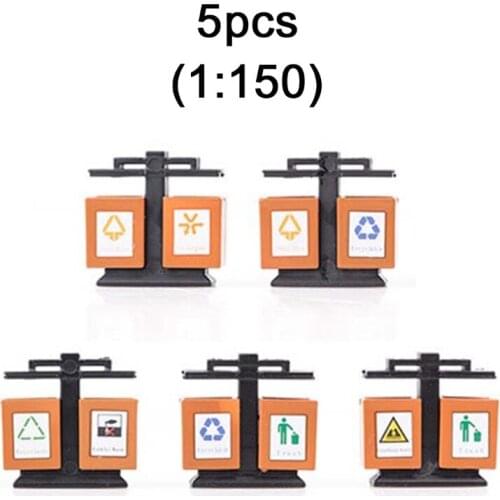 5 Pcs Mini Garbage Trash Can Rubbish Bin Sandtable Model Children Kids Toys Gift Q6PD
