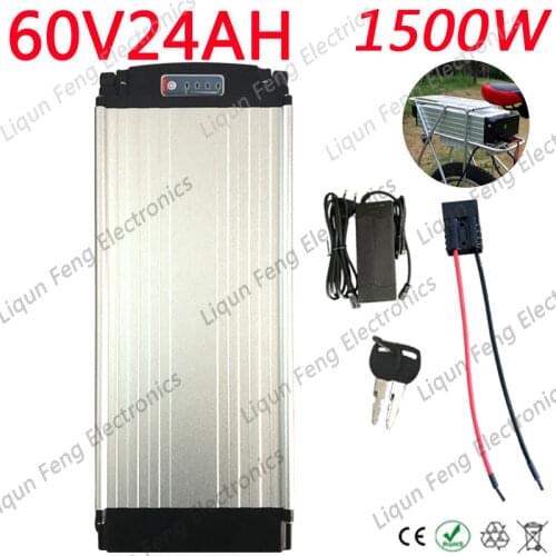 60V Battery 60V 24AH Lithium ion Battery 60V 25AH Electric Bicycle Battery Use LG Cell With Tail Light and 67.2V 2A Charger