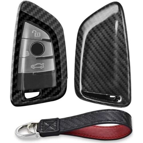 Kwaks Car Protective Key Cover PC Case Carbon Fiber Pattern Shell BMW 5Series 525 530li NewX3 X1 X5 X6 7Series 730