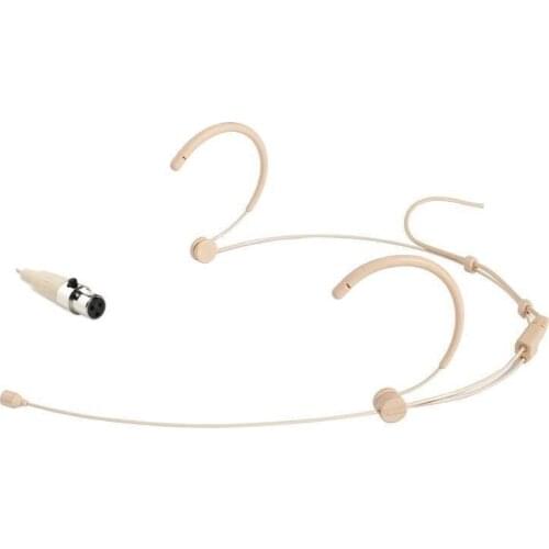 Beige Dual Earhook Headset Microphone Mic For GTD Audio Wireless microfoon 3pin-Mini XLR