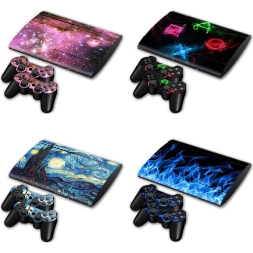More Design For Ps3 super slim 4000 Console and Controllers stickers for ps3 slim 4000 vinyl skins
