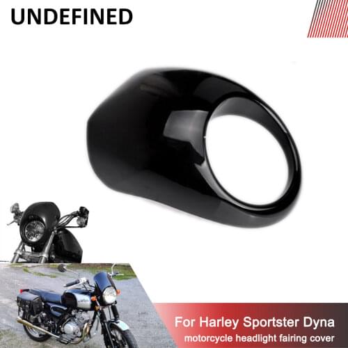 BLACK Front Cowl Fork Mount Headlight Fairing Bezel Mask For Harley Sportster Dyna XL 883