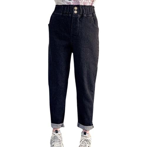 Jeans For Girl Solid Color Jeans Kids Girl Spring Autumn Childrens Jeans For Boys Casual Style Childrens Clothes 6 8 10 12 14