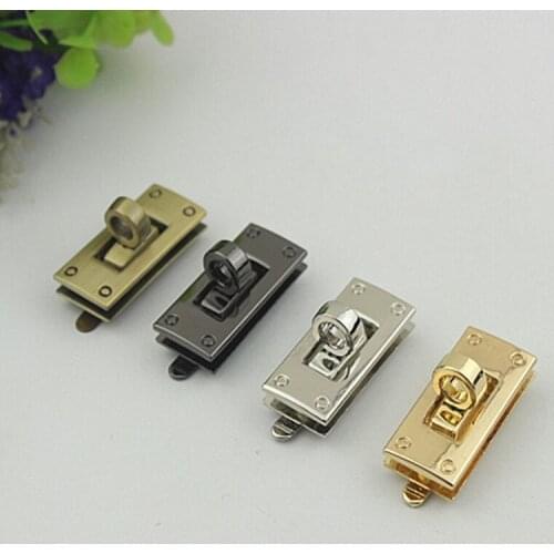Rectangle Bag Turn Lock Twist Lock Clasp for Women Handbag Shoulder Bag Purse DIY Leather Craft Metal Clasp Bag Accessories