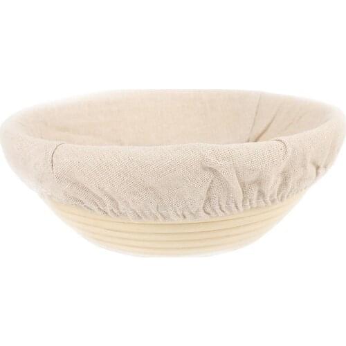 Japanese-Style Rattan Bread Flour Fermentation Basket Household Baking Tools Round Oval Hand-Woven Basket