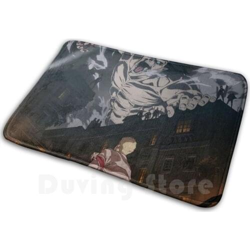 Attack On Titan Final Season Mat Rug Carpet Anti-Slip Floor Mats Bedroom Anime Season 4 Japanese Japan Manga Action Shingeki No