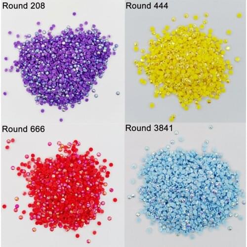 Colorful AB Round Drills Diamond Painting Accessories Rhinestones Diy Diamond Art Mosaic Stone Handmade Craft Gift