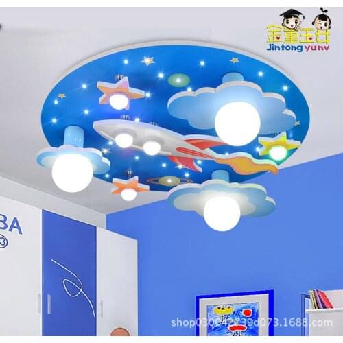 Night starry sky creative childrens room led eye protection ceiling lamps new boys' and girls' bedroom cartoon lighting