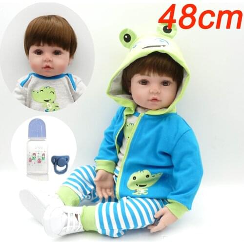 48cm Reborn babies dolls vinyl newborn babies silicone baby toddler alive boy dolls as kids lol dolls birthday gift brinquedos