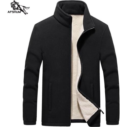 Winter Jacket Mens 6XL 7XL 8XL 9XL New Fleece Top Mens Casual windbreaker jackets Solid color Warm coats youth men clothing 889