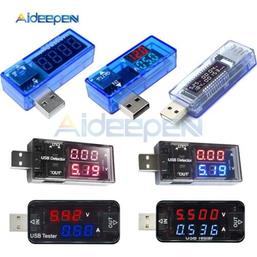 Mini USB Charging Current Voltage Tester LCD Digital Voltmeter Ammeter Monitor Doctor Voltmeter Ammeter Dual Display