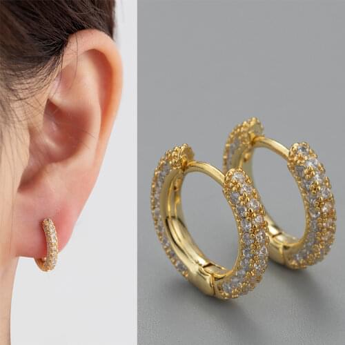 Fashion Mini Zircon Huggies Hoop Earrings Vintage Circle Earrings For Women Gothic Jewelry 2021