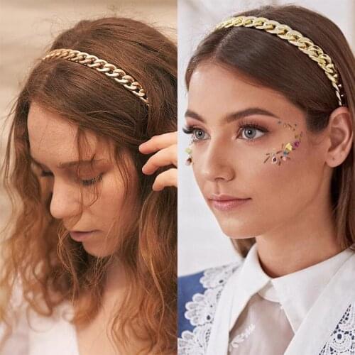 Vintage Metal Simulation Pearl Headband For Women Girls Flower Headwear Hair Hoop mujer Hairband Korean Hair Accessories Jewelry