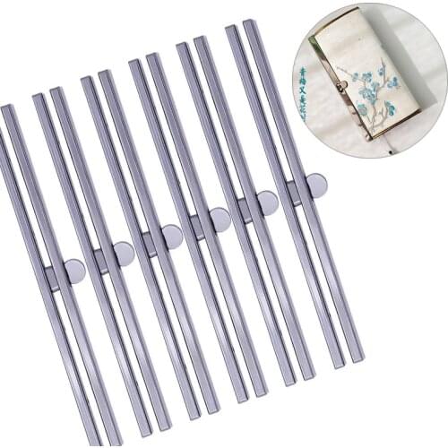 KAOBUY 6PCS Metallic Clasp Lock Packs ,7.48Inch Metal Purse Frame Kiss Clasp Lock For Purse Making,Bag Making,Leather Craft DIY