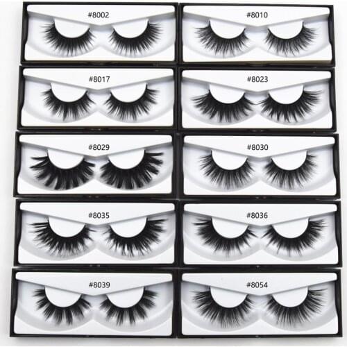 Lashes 3d faux mink eyelashes faux cils makeup eyelashes 5d faux mink lashes handmade lashes thick long lasting eye lashes 8017