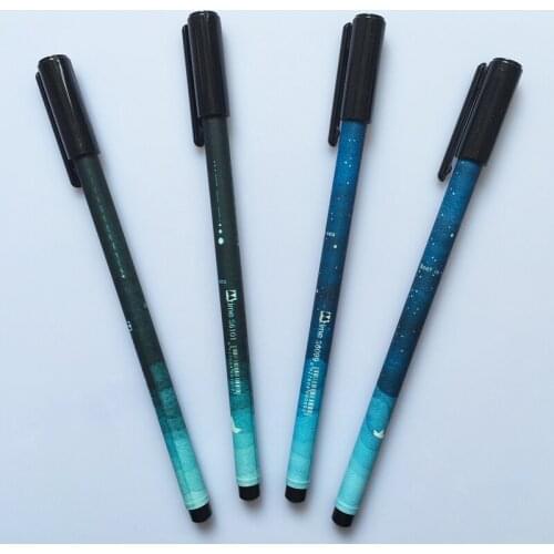 2pcs/lot 2 Styles Time S Gel Pen Unisex 0.5mm Ink Pen Cute Kids Study Pen Stationery Office & School Supplies