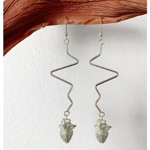 Heartbeat Earrings Nurse Gift Heart Earrings Heartbeat Earrings Doctor Gift Heart Pulse Gift