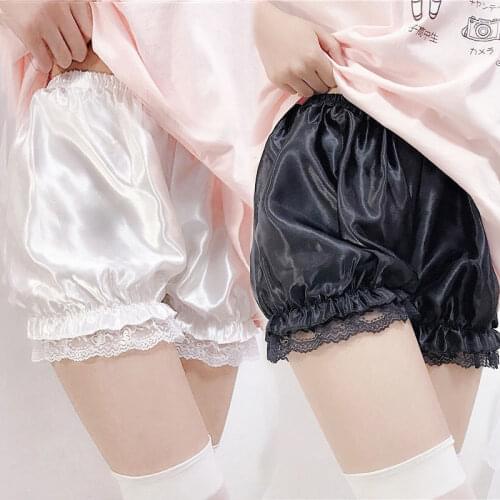 Lolita Shorts Cosplay Lace Women Anti Exposure Pumpkin Safety Pants Stretch Girls Kawaii Bloomers Summer Thin Anime Costume