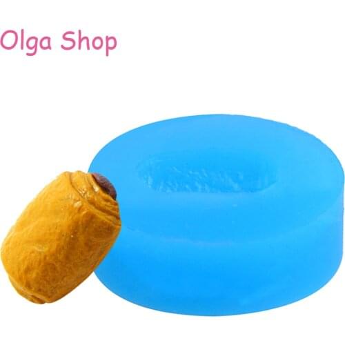 GYL131 16.6mm Chocolate Bread French Croissant Silicone Mold - Miniature Mold andy Chocolate Resin Earring Pendant Charm Jewelry