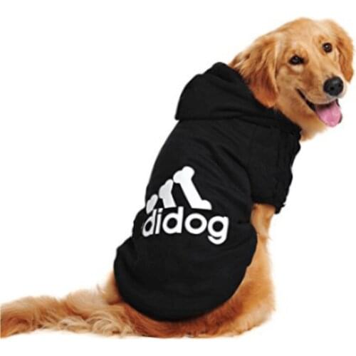UFBemo 3XL-8XL Winter Pet Large Dog Hoodie Clothes Fleece Warm Hooded Jacket Sweatshirt Labrador French Bulldog Coat Clothing