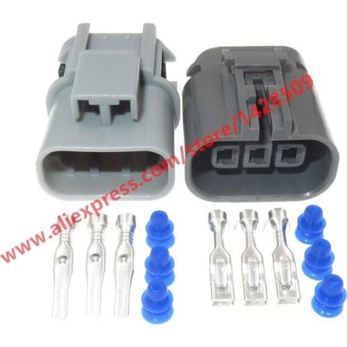 20 Sets 3 Pin 2.8mm Automotive Ignition Coil Female Male Plug Car O2 Oxygen Sensor Connector Plug For Nissan 7223-1834-40