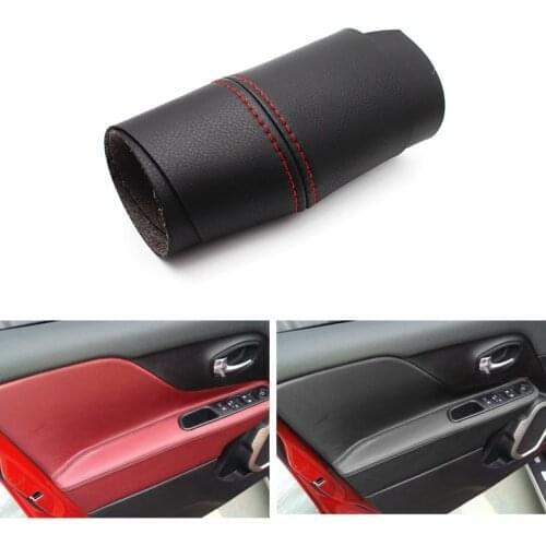 4pcs Car Microfiber Leather Interior Door Armrest Panel Cover Protective Trim For Jeep Renegade 2015 2016 2017
