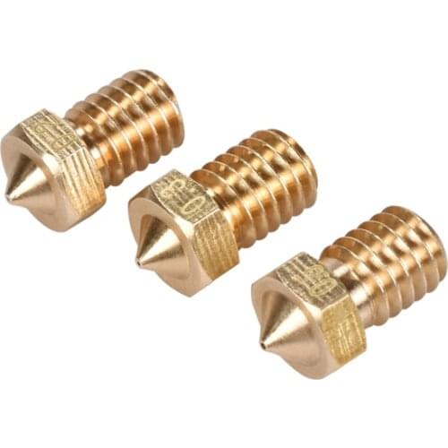 5/10PCS 3D Printer Parts 3D V6&V5 J-Head 3D Brass Nozzle Extruder Nozzles 0.2/0.25/0.3/0.4/0.5/0.6/0.8/1.0 mm For 1.75/3.0mm