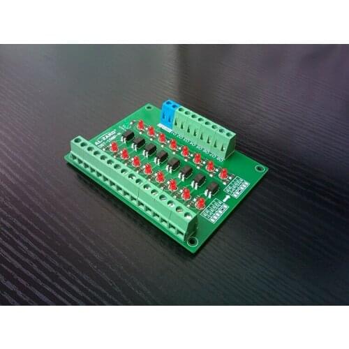 8 channel photoelectric isolation module PLC signal level voltage conversion board NPN output DST-1R8P-N