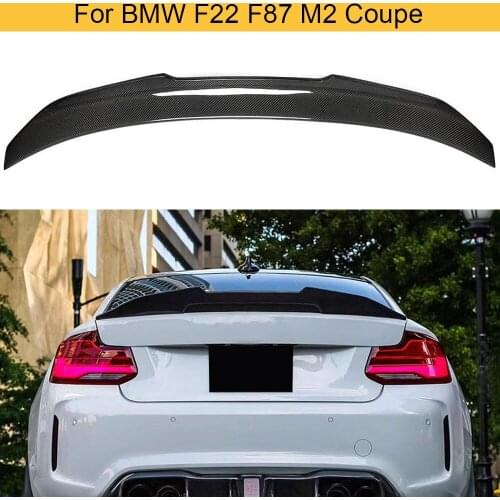 Car Rear Trunk Spoiler Wing for BMW 2 Series F22 F87 M2 Coupe 2014 - 2019 Rear Tail Trunk Boot Lip Wing Spoiler Carbon Fiber