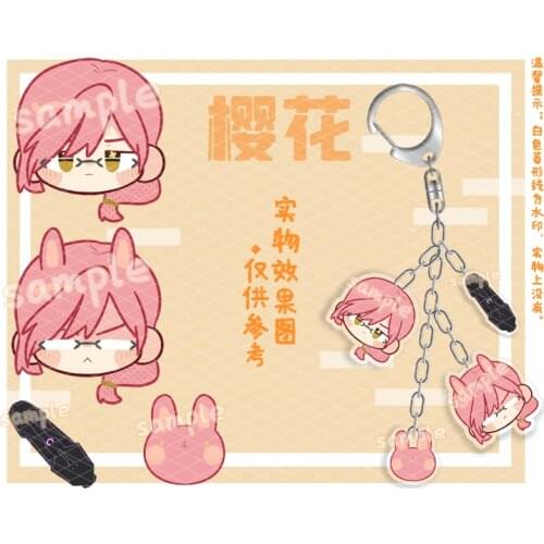 SK∞ the Infinity Joe Miya Cherry Blossom Langa Reki Keychain Cosplay Acrylic Figure Keyring Kids Toy n7326