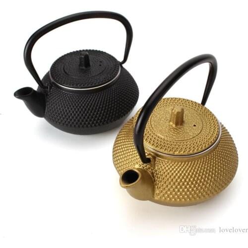 300ml Authentic Japanese Style Cast Iron Kettle Tetsubin Teapot Comes With Strainer Metal Net Tea Set Puer Kettle Teapot 2Colors