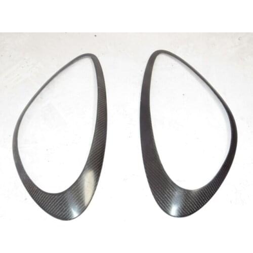 Carbon FIber Headlight Eyebrows Eyelids Lamp Covers for 2011-2014 Porsche Cayenne 958