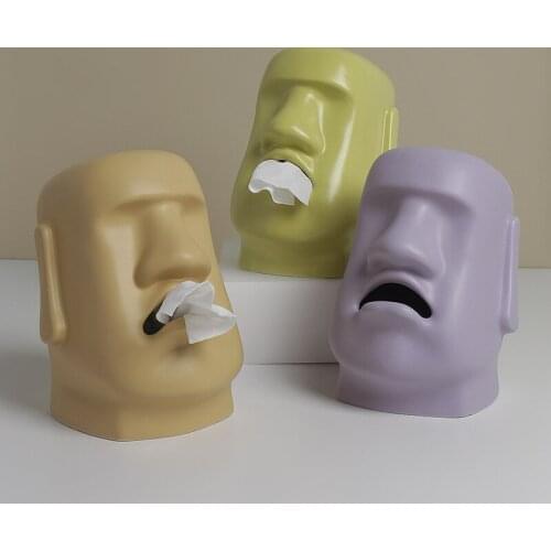 Easter Island Tissue Case Box Home Decoration Container Napkin Papers Dispenser Holder Box Table Decoration