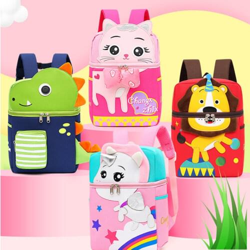 Shoulder Bag childrens backpack Cute Anti-lost Boy Girl Backpack Kids Girls Bag schoolbag children lost cartoon stereo backpack